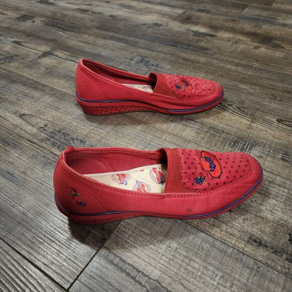 Red Grasshoppers shoes by keds Red Hat Society Slip on shoes Size 7.5M b39 - Picture 8 of 10